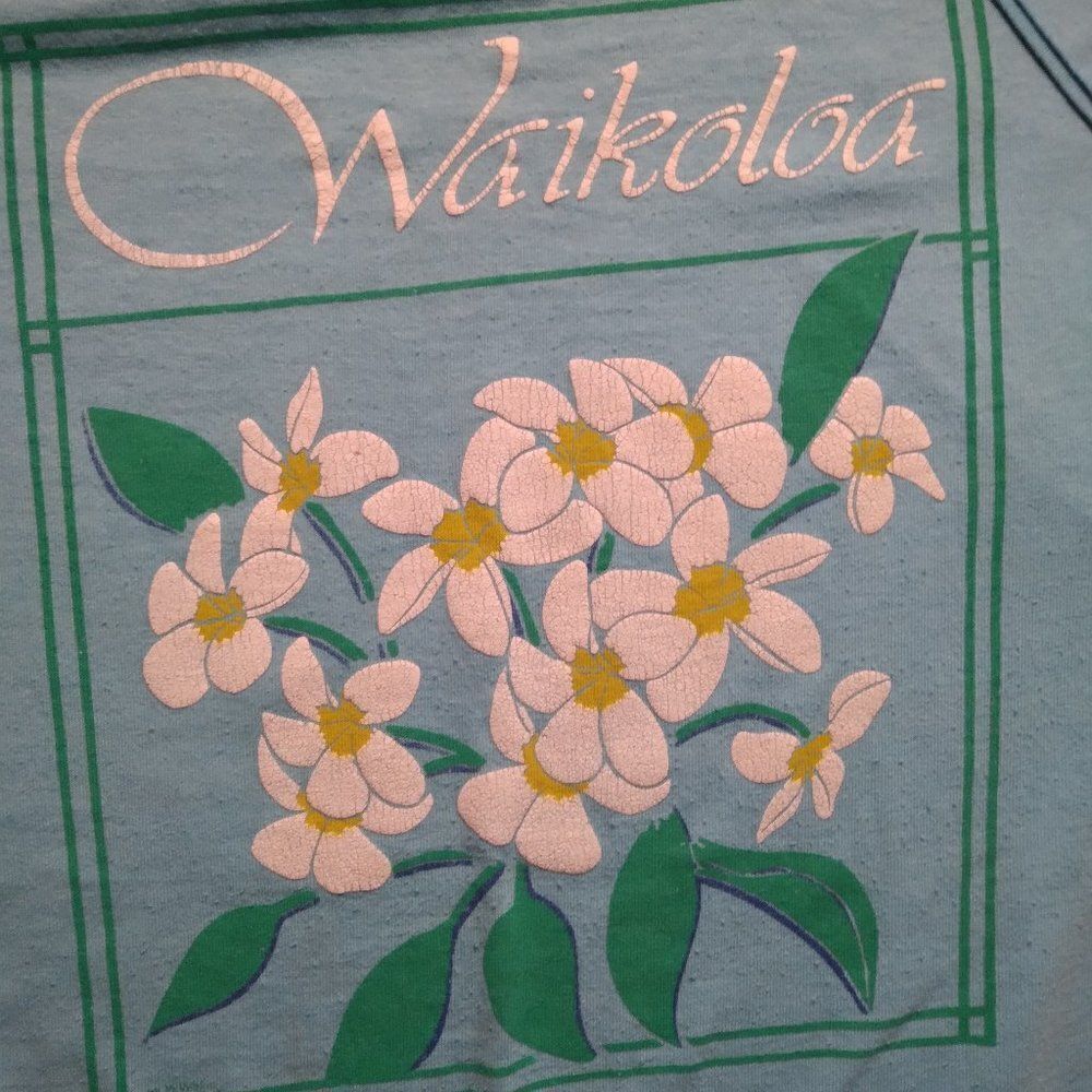 Vintage 80s Waikoloa Hawaii Flowers T-Shirt